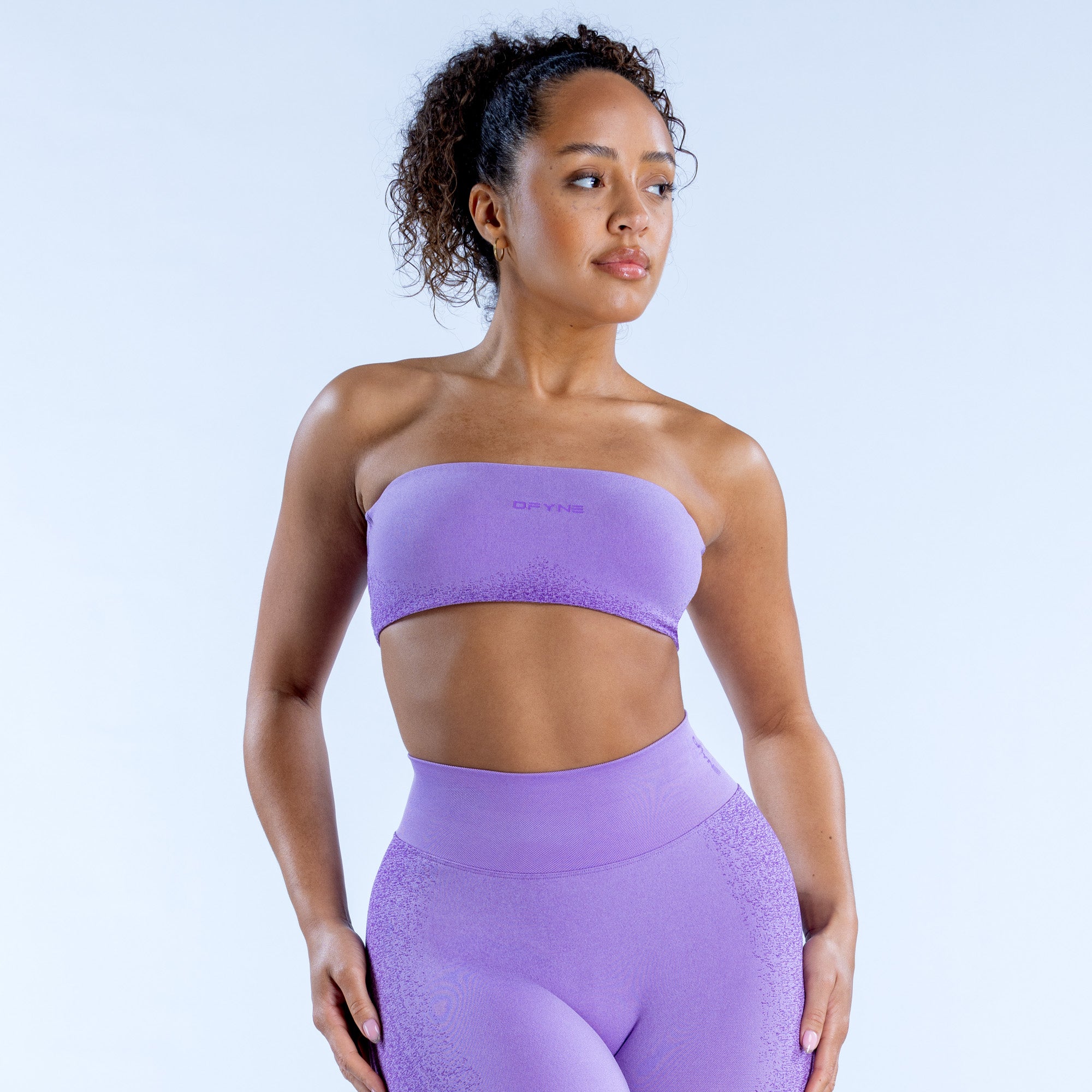 Sujetador Deportivo DFYNE Ignite Bandeau Mujer Moradas | 6805-YBHPO