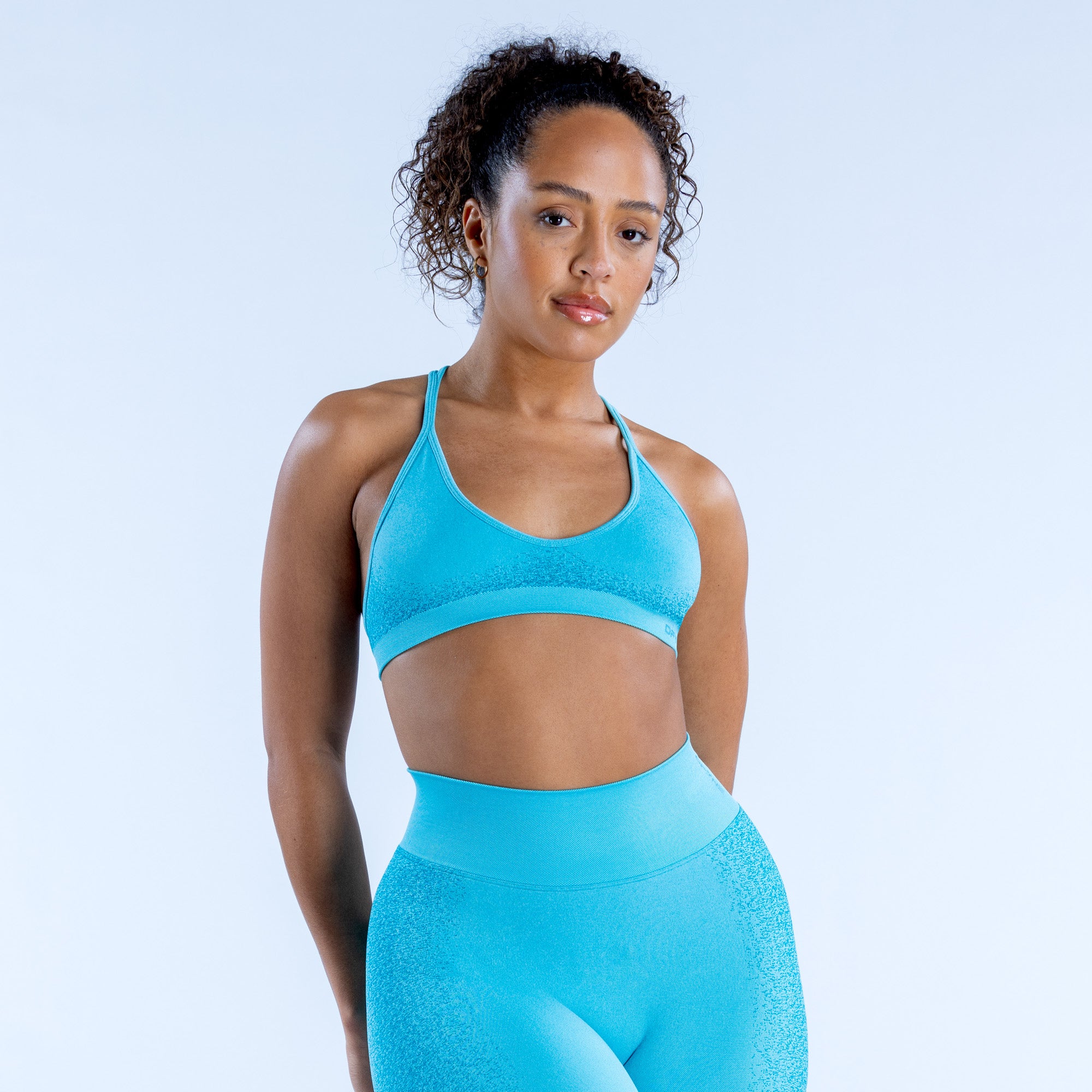 Sujetador Deportivo DFYNE Ignite Cross Back Mujer Turquesa Claro | 0296-GTENM