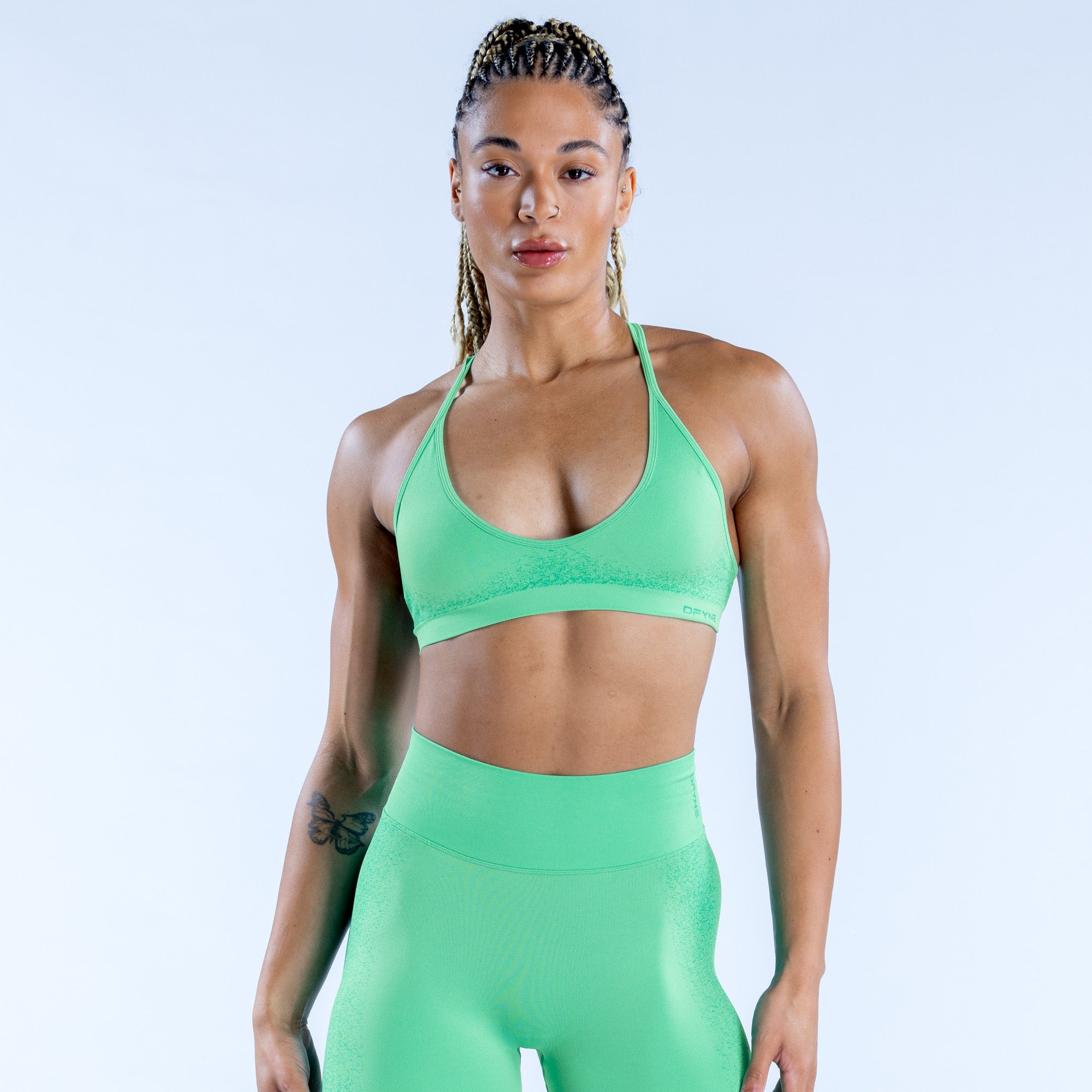 Sujetador Deportivo DFYNE Ignite Cross Back Mujer Verde Menta | 5194-KSGEU