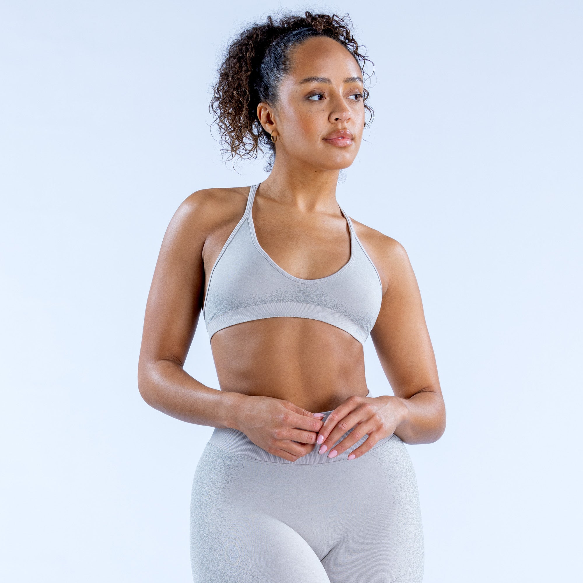 Sujetador Deportivo DFYNE Ignite Cross Back Mujer Gris Claro | 8475-QUKBT
