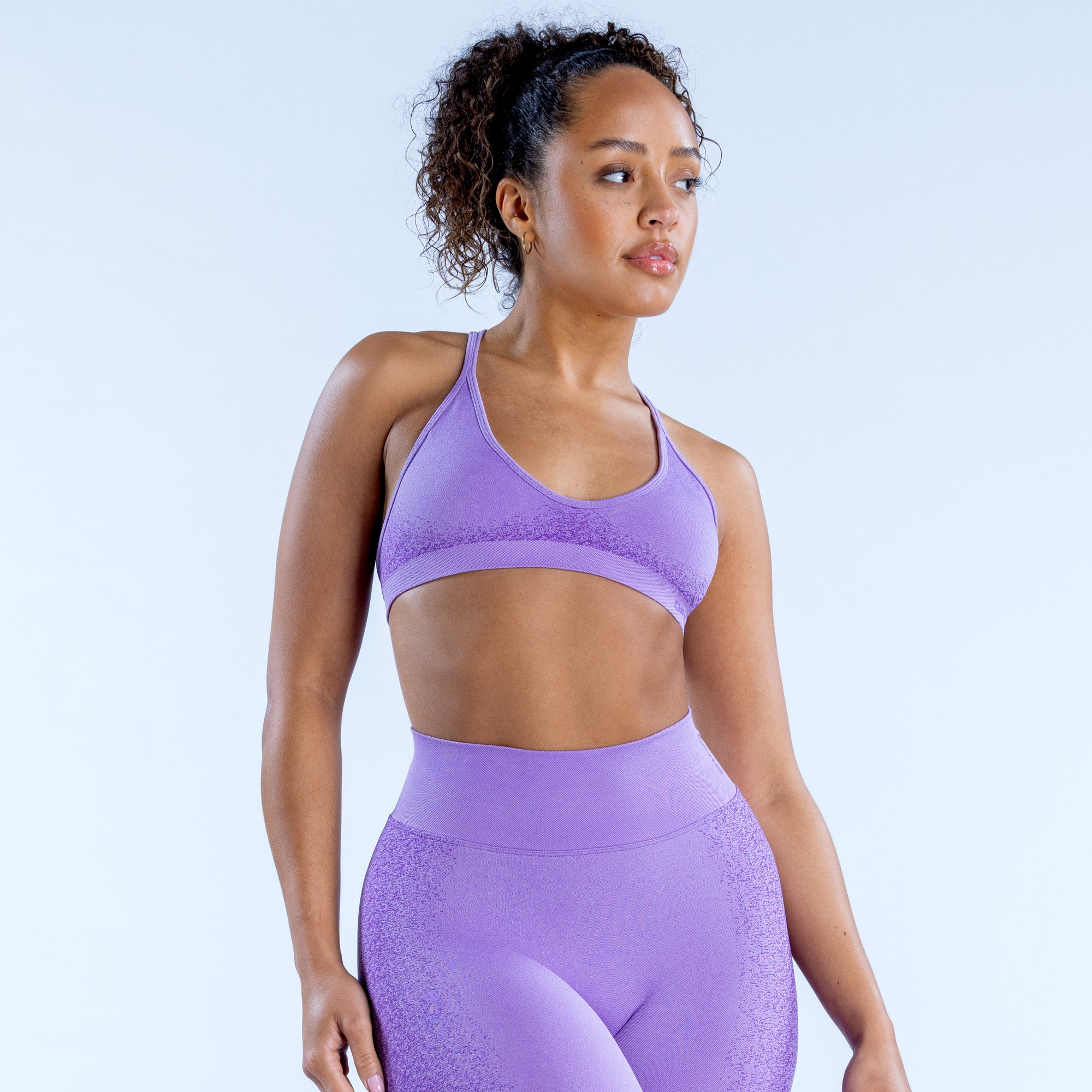 Sujetador Deportivo DFYNE Ignite Cross Back Mujer Moradas | 6519-PNYVB