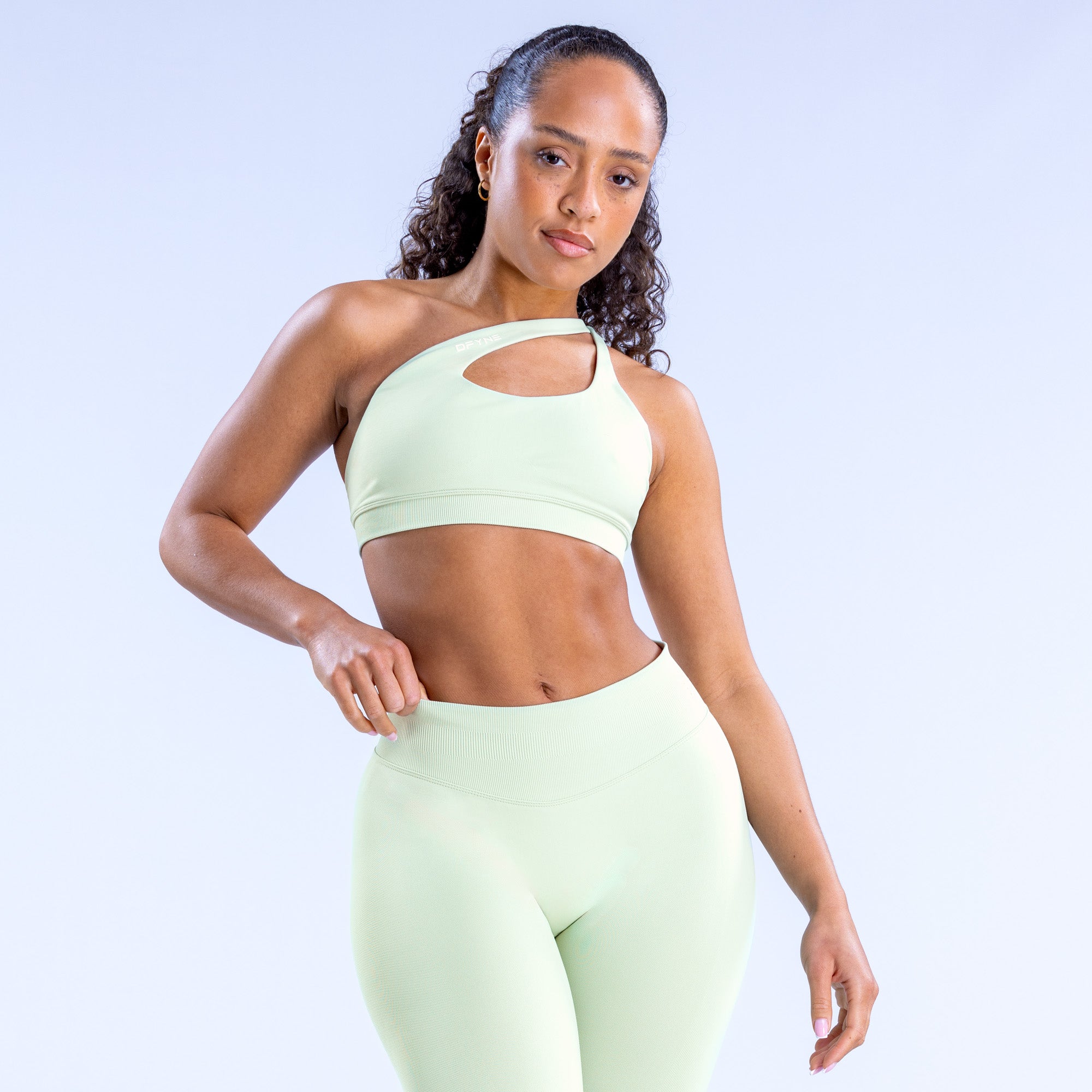 Sujetador Deportivo DFYNE Impact Asymmetric Mujer Verde | 0256-DVOLC