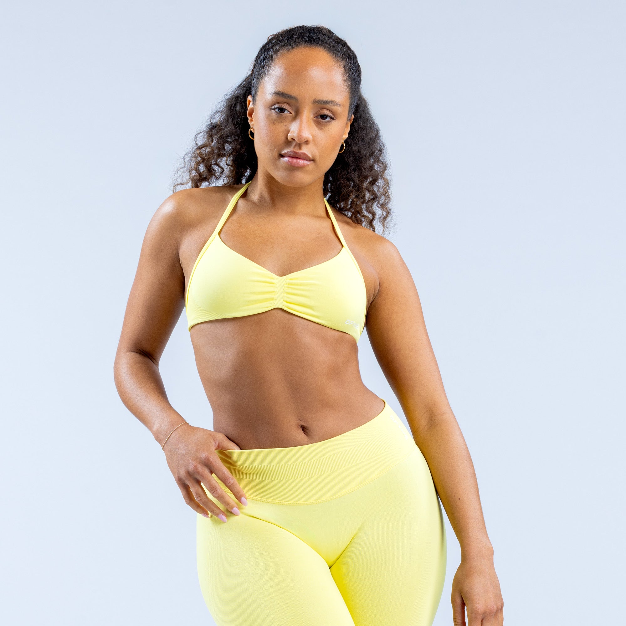 Sujetador Deportivo DFYNE Impact Strappy Mujer Amarillo | 5784-VTENR