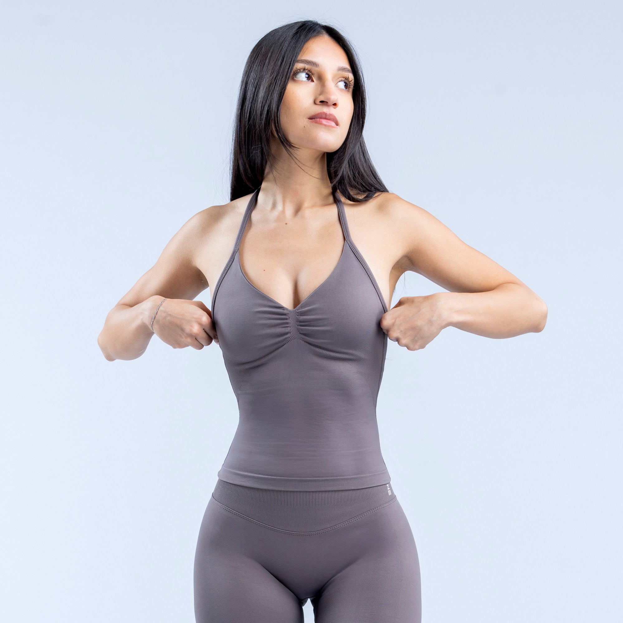 Top DFYNE Impact Longline Strappy Mujer Moradas | 2015-XVTBC